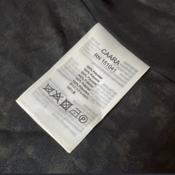 NWT CAARA DARK FLORAL WRAP DRESS CAREER WORK ESSENTIAL URBAN BLACK  LARGE - Picture 8 of 8